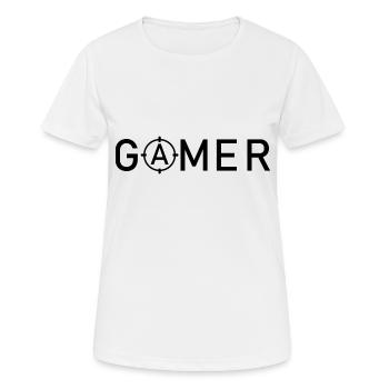 Jeu PC de jeu - T-shirt respirant Femme - blanc - Devant - AI Model Female 172 dark (172cm)