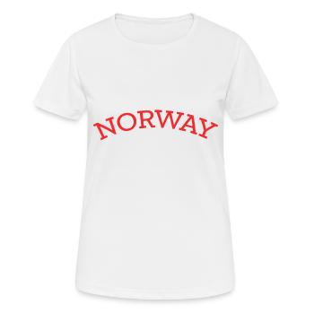 Norway - Norge - Norwegen - Scandinavia - Women's Breathable T-Shirt - white - Front - AI Model Female 172 dark (172cm)