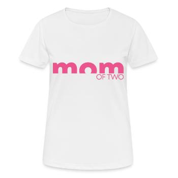 Mom of Two Mother of Two Mother's Day Gift - Women's Breathable T-Shirt - white - Front - AI Model Female 172 dark (172cm)
