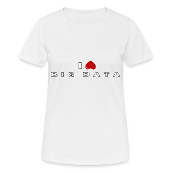 Ich hasse Big Data - Frauen T-Shirt atmungsaktiv - Weiß - Vorne - AI Model Female 172 dark (172cm)
