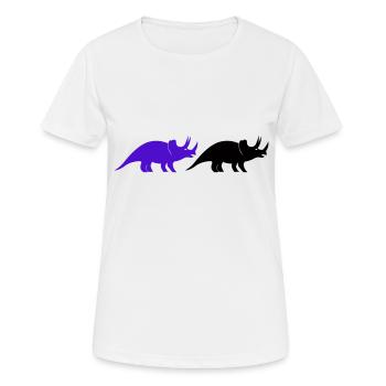 Triceratops - Women's Breathable T-Shirt - white - Front - AI Model Female 172 dark (172cm)