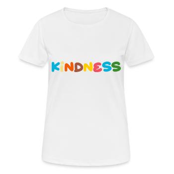 Gentillesse, pensée positive - T-shirt respirant Femme - blanc - Devant - AI Model Female 172 dark (172cm)