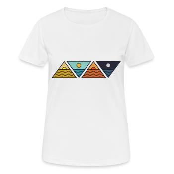 Été - T-shirt respirant Femme - blanc - Devant - AI Model Female 172 dark (172cm)