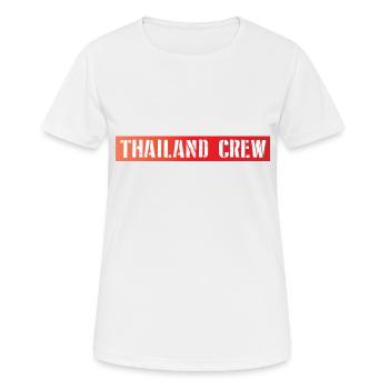 Thailand Crew - Frauen T-Shirt atmungsaktiv - Weiß - Vorne - AI Model Female 172 dark (172cm)