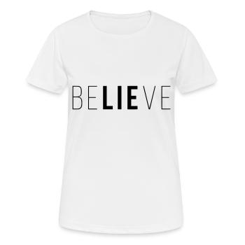 glauben - Frauen T-Shirt atmungsaktiv - Weiß - Vorne - AI Model Female 172 dark (172cm)
