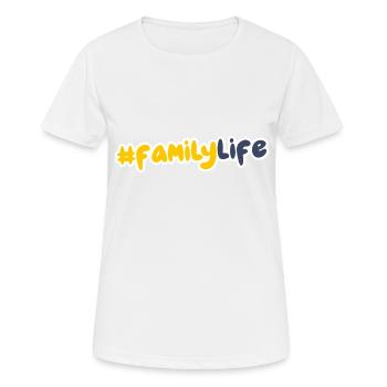 family life - Women's Breathable T-Shirt - white - Front - AI Model Female 172 dark (172cm)