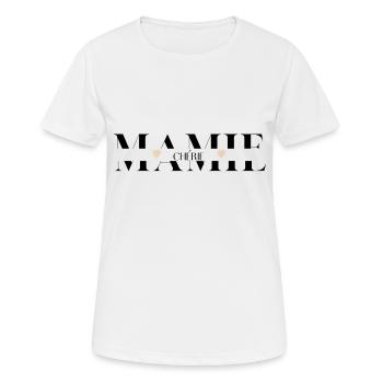 Mamie chérie - T-shirt respirant Femme - blanc - Devant - AI Model Female 172 dark (172cm)