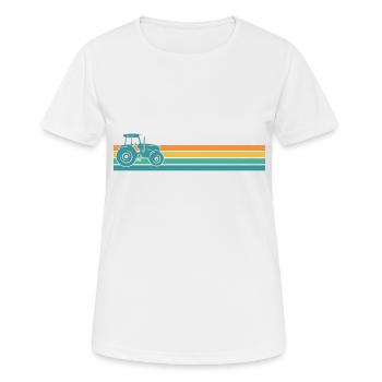 Tractor Retro Farmer - Women's Breathable T-Shirt - white - Front - AI Model Female 172 dark (172cm)