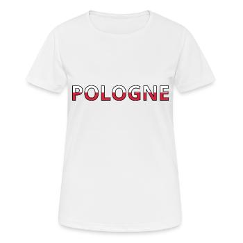 Flag of Poland - Women's Breathable T-Shirt - white - Front - AI Model Female 172 dark (172cm)