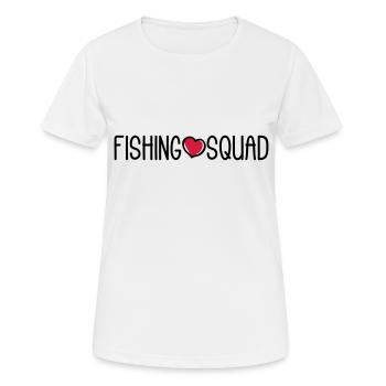 Fishing Squad - Frauen T-Shirt atmungsaktiv - Weiß - Vorne - AI Model Female 172 dark (172cm)