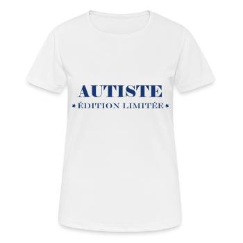 autiste - T-shirt respirant Femme - blanc - Devant - AI Model Female 172 dark (172cm)