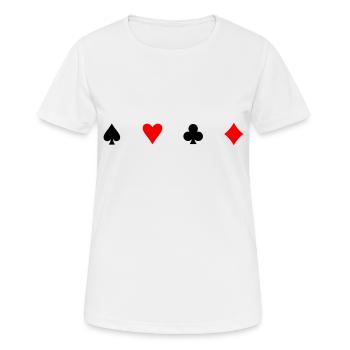 karten symbole - Frauen T-Shirt atmungsaktiv - Weiß - Vorne - AI Model Female 172 dark (172cm)