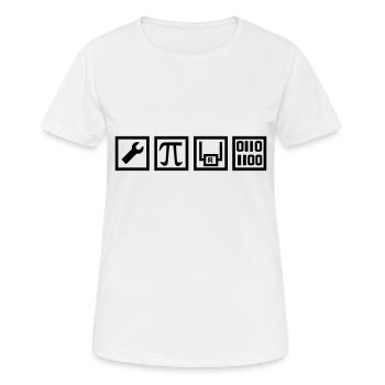 technicien - T-shirt respirant Femme - blanc - Devant - AI Model Female 172 dark (172cm)