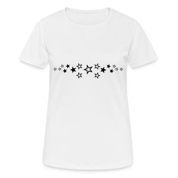 sterne - Frauen T-Shirt atmungsaktiv - Weiß - Vorne - AI Model Female 172 dark (172cm)