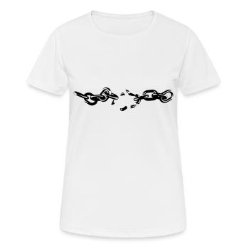 Broken Chain - Women's Breathable T-Shirt - white - Front - AI Model Female 172 dark (172cm)