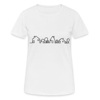 Häuser - Frauen T-Shirt atmungsaktiv - Weiß - Vorne - AI Model Female 172 dark (172cm)