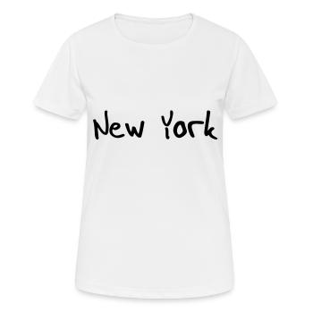 new york - Frauen T-Shirt atmungsaktiv - Weiß - Vorne - AI Model Female 172 dark (172cm)