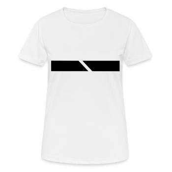 Balken/Streifen - Frauen T-Shirt atmungsaktiv - Weiß - Vorne - AI Model Female 172 dark (172cm)
