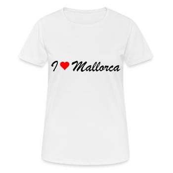 Mallorca - Frauen T-Shirt atmungsaktiv - Weiß - Vorne - AI Model Female 172 dark (172cm)