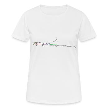 trombone - Women's Breathable T-Shirt - white - Front - AI Model Female 172 dark (172cm)
