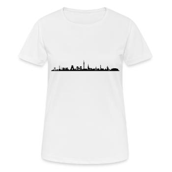 Skyline - Gelsenkirchen - Frauen T-Shirt atmungsaktiv - Weiß - Vorne - AI Model Female 172 dark (172cm)