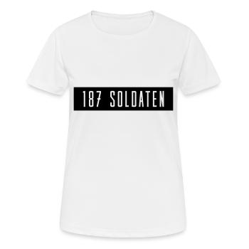 187 soldaten - Frauen T-Shirt atmungsaktiv - Weiß - Vorne - AI Model Female 172 dark (172cm)