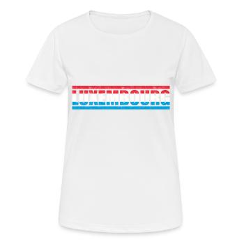 Luxemburg - Frauen T-Shirt atmungsaktiv - Weiß - Vorne - AI Model Female 172 dark (172cm)