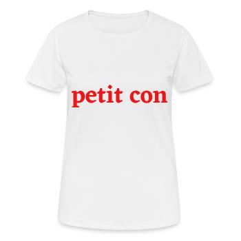 petit con - T-shirt respirant Femme - blanc - Devant - AI Model Female 172 dark (172cm)
