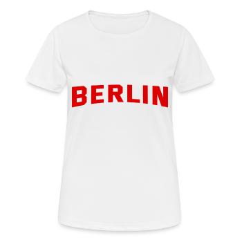 Berlin - Capitale - Allemagne - Allemagne - T-shirt respirant Femme - blanc - Devant - AI Model Female 172 dark (172cm)