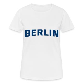 Berlin - Hauptstadt - Deutschland - Germany - Frauen T-Shirt atmungsaktiv - Weiß - Vorne - AI Model Female 172 dark (172cm)