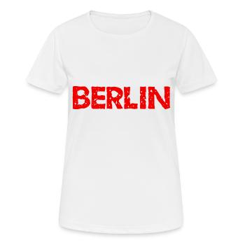 Berlin - Hauptstadt - Deutschland - Germany - Frauen T-Shirt atmungsaktiv - Weiß - Vorne - AI Model Female 172 dark (172cm)