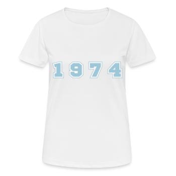 1974 Year Number - Women's Breathable T-Shirt - white - Front - AI Model Female 172 dark (172cm)