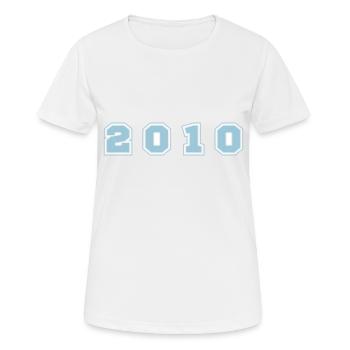 2010 Jahr Zahl - Frauen T-Shirt atmungsaktiv - Weiß - Vorne - AI Model Female 172 dark (172cm)