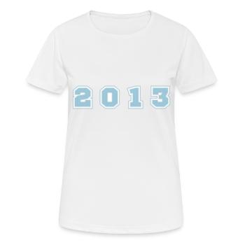 Numéro de l’année 2013 - T-shirt respirant Femme - blanc - Devant - AI Model Female 172 dark (172cm)