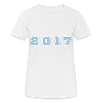 Numéro de l’année 2017 - T-shirt respirant Femme - blanc - Devant - AI Model Female 172 dark (172cm)