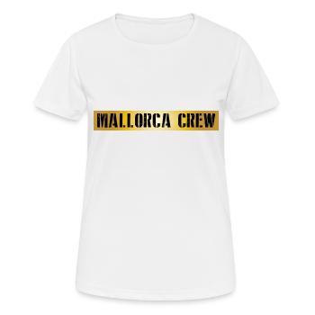 Mallorca Crew - Frauen T-Shirt atmungsaktiv - Weiß - Vorne - AI Model Female 172 dark (172cm)