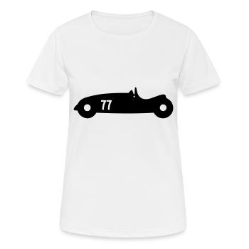 Ancienne voiture - T-shirt respirant Femme - blanc - Devant - AI Model Female 172 dark (172cm)