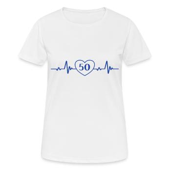 50th Birthday Fiftieth 50th Birthday Party - Women's Breathable T-Shirt - white - Front - AI Model Female 172 dark (172cm)