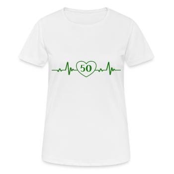 50th Birthday Fiftieth 50th Birthday Party - Women's Breathable T-Shirt - white - Front - AI Model Female 172 dark (172cm)