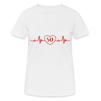 50th Birthday Fiftieth 50th Birthday Party - Women's Breathable T-Shirt - white - Front - AI Model Female 172 dark (172cm)