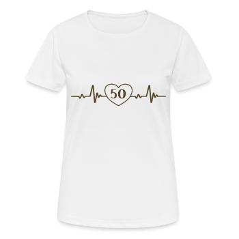 50th Birthday Fiftieth 50th Birthday Party - Women's Breathable T-Shirt - white - Front - AI Model Female 172 dark (172cm)