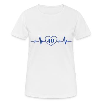 40. Geburtstag vierzig 40 Geburtstagsparty - Frauen T-Shirt atmungsaktiv - Weiß - Vorne - AI Model Female 172 dark (172cm)