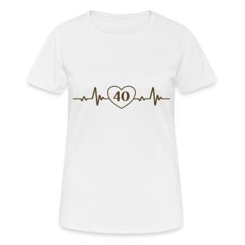 40. Geburtstag vierzig 40 Geburtstagsparty - Frauen T-Shirt atmungsaktiv - Weiß - Vorne - AI Model Female 172 dark (172cm)