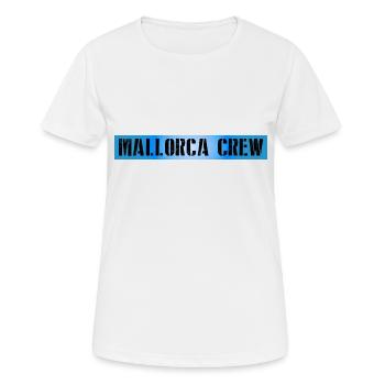 Mallorca Crew - Frauen T-Shirt atmungsaktiv - Weiß - Vorne - AI Model Female 172 dark (172cm)