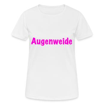 Eye candy saying pink eyecatcher text - Women's Breathable T-Shirt - white - Front - AI Model Female 172 dark (172cm)