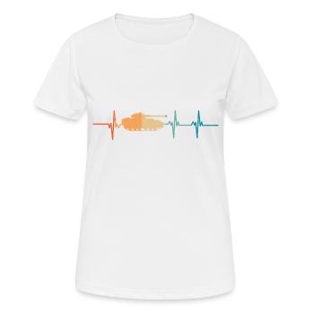 Battle Tank Heartbeat - Women's Breathable T-Shirt - white - Front - AI Model Female 172 dark (172cm)