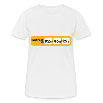 Internet Countdown - Frauen T-Shirt atmungsaktiv - Weiß - Vorne - AI Model Female 172 dark (172cm)