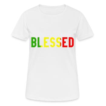 Rasta Colours, Jamaican heritage, Jamaican Flag - Women's Breathable T-Shirt - white - Front - AI Model Female 172 dark (172cm)