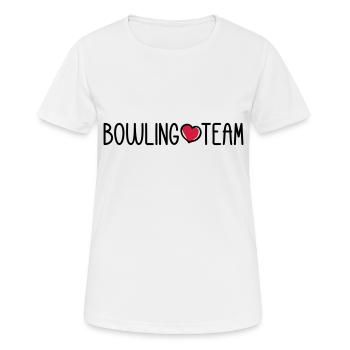 Bowling Team - Frauen T-Shirt atmungsaktiv - Weiß - Vorne - AI Model Female 172 dark (172cm)