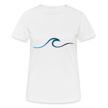 Vague vague Surf Eau Rat Surfer - T-shirt respirant Femme - blanc - Devant - AI Model Female 172 dark (172cm)